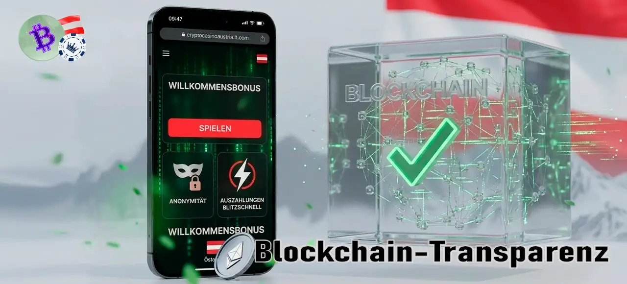 Maximale Transparenz durch Blockchain-Technologie im Online Casino.