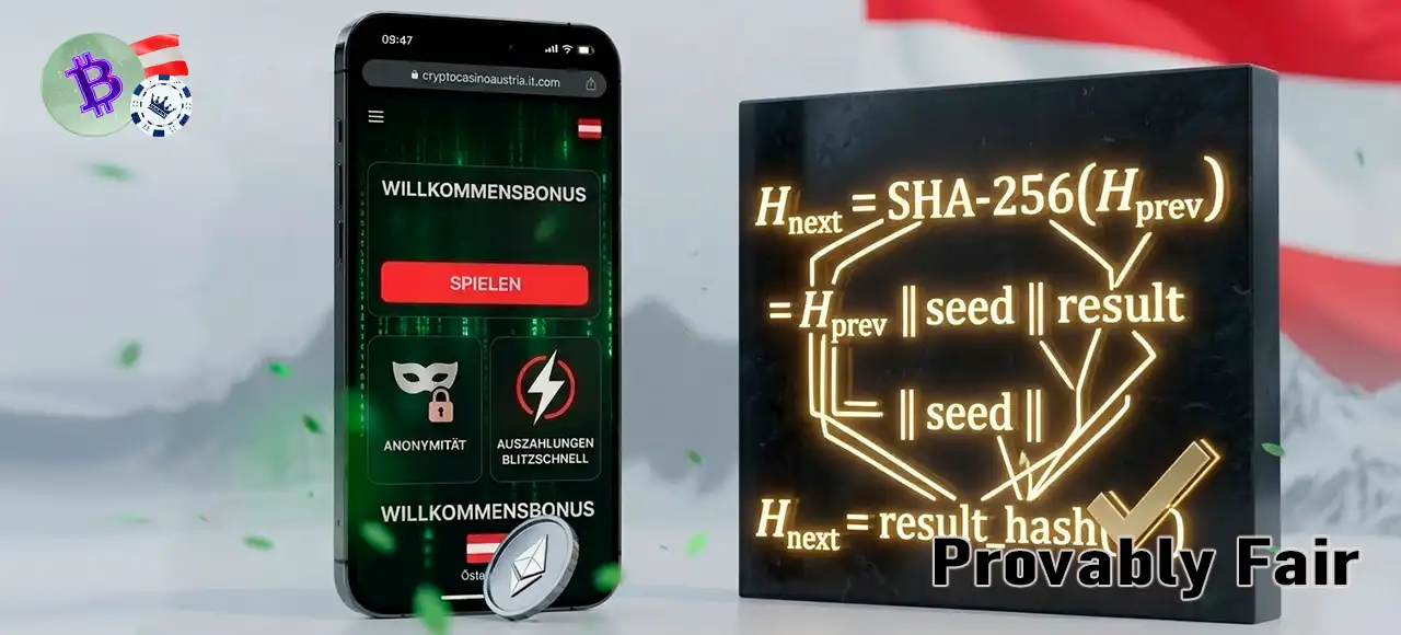 Provably Fair Technologie: Transparente Algorithmen statt RNG.